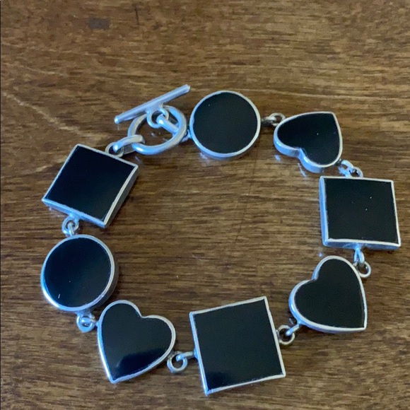 Sterling silver black onyx’s stone bracelet